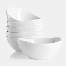 Load image into Gallery viewer, 10 oz Porcelain Small Curved Bowls, White - Sweese