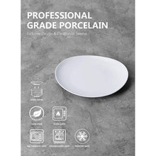 Load image into Gallery viewer, 11 Inch Porcelain Curved Dinner Plates, Set of 6