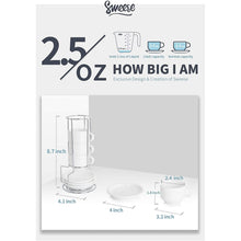 Load image into Gallery viewer, 2.5 Ounce Porcelain Stackable Espresso Cups, Set of 4