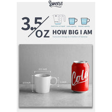 Load image into Gallery viewer, 3.5 Ounce Porcelain Espresso Cups, Set of 4