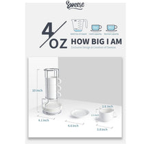 Load image into Gallery viewer, 4 Ounce Porcelain Stackable Espresso Cups, Set of 4