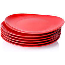 Load image into Gallery viewer, 11 Inch Porcelain Curved Dinner Plates, Set of 6