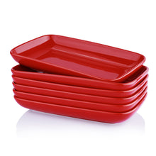Load image into Gallery viewer, 8 Inch Porcelain Rectangular Serving Platters, Set of 6