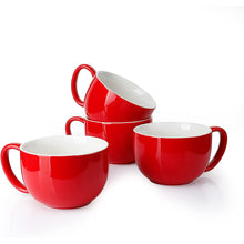 Load image into Gallery viewer, 22 Ounce Porcelain Jumbo Mugs, Set of 4