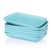 Load image into Gallery viewer, 8 Inch Porcelain Rectangular Serving Platters, Set of 6