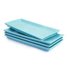 Load image into Gallery viewer, 13.8 Inch Porcelain Rectangular Serving Platters, Set of 4