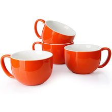 Load image into Gallery viewer, 22 Ounce Porcelain Jumbo Mugs, Set of 4