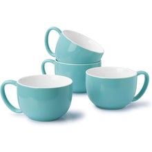 Load image into Gallery viewer, 22 Ounce Porcelain Jumbo Mugs, Set of 4