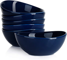Load image into Gallery viewer, 28 Ounce Porcelain Curved Bowls, Set of 6