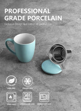 Load image into Gallery viewer, 15 Ounce Porcelain Tea Mug with Infuser