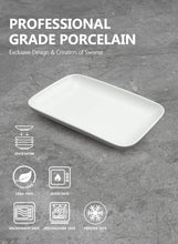 Load image into Gallery viewer, 8 Inch Porcelain Rectangular Serving Platters, Set of 6