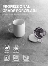 Load image into Gallery viewer, 20 Ounce Porcelain Tea Mug with Infuser