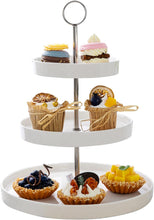 Load image into Gallery viewer, 3-Tier Porcelain Cupcake Stand
