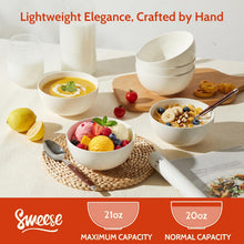 Load image into Gallery viewer, 20oz Round Porcelain Bowls Set of 6