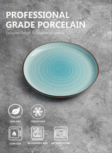 Load image into Gallery viewer, 10 Inch Porcelain Side Appetizer Plates, Hot Assorted Color, Set of 6
