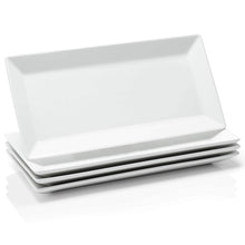 Load image into Gallery viewer, Porcelain Rectangular Serving Platters, Set of 4
