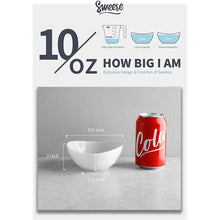 Load image into Gallery viewer, 10 Ounce Porcelain Curved Bowls, Cool Assorted Color, Set of 6
