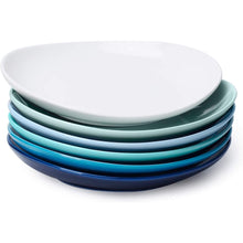 Load image into Gallery viewer, 7.8 Inch Porcelain Dessert Plate, Cool Assorted Color, Set of 6
