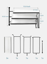 Load image into Gallery viewer, 3 Tier Porcelain Rectangular Serving Platters and Stand
