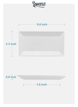 Load image into Gallery viewer, Porcelain Rectangular Serving Platters, Set of 4
