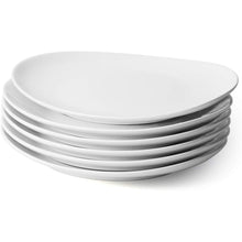 Load image into Gallery viewer, 11 Inch Porcelain Curved Dinner Plates, Set of 6
