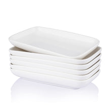 Load image into Gallery viewer, 8 Inch Porcelain Rectangular Serving Platters, Set of 6
