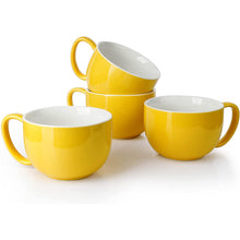 Load image into Gallery viewer, 22 Ounce Porcelain Jumbo Mugs, Set of 4
