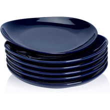 Load image into Gallery viewer, 11 Inch Porcelain Curved Dinner Plates, Set of 6
