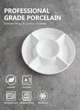 Load image into Gallery viewer, 11 Inch Porcelain Chip and Dip Serving Dish
