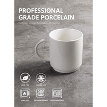 Load image into Gallery viewer, 10 Ounce Porcelain Stackable Coffee Cups, Cool Assorted Color, Set of 6
