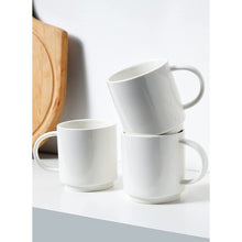 Load image into Gallery viewer, 10 Ounce  Porcelain Stackable Coffee Cups, Set of 6
